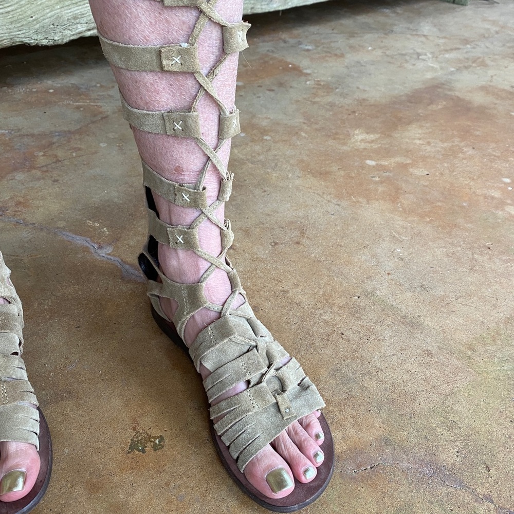 Free People Gladiator Sandals Tan Strappy Sandals - Picture 10 of 12